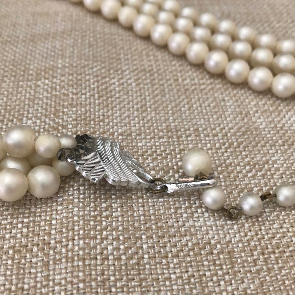 Vintage 3-strand faux pearl necklace - Picture 4 of 4